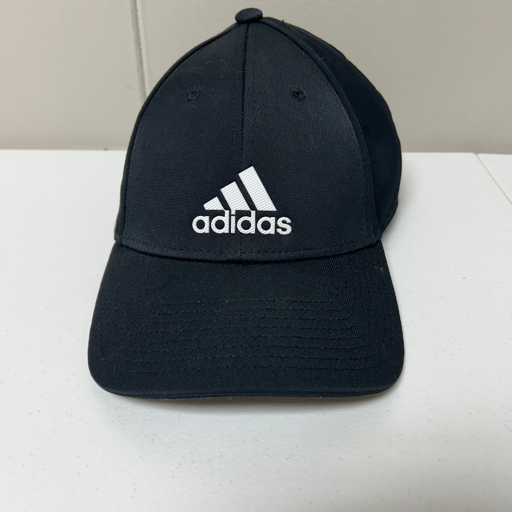 Adidas Baseball Cap Unisex OSFM Black Aeroready Logo Adjustable Hat